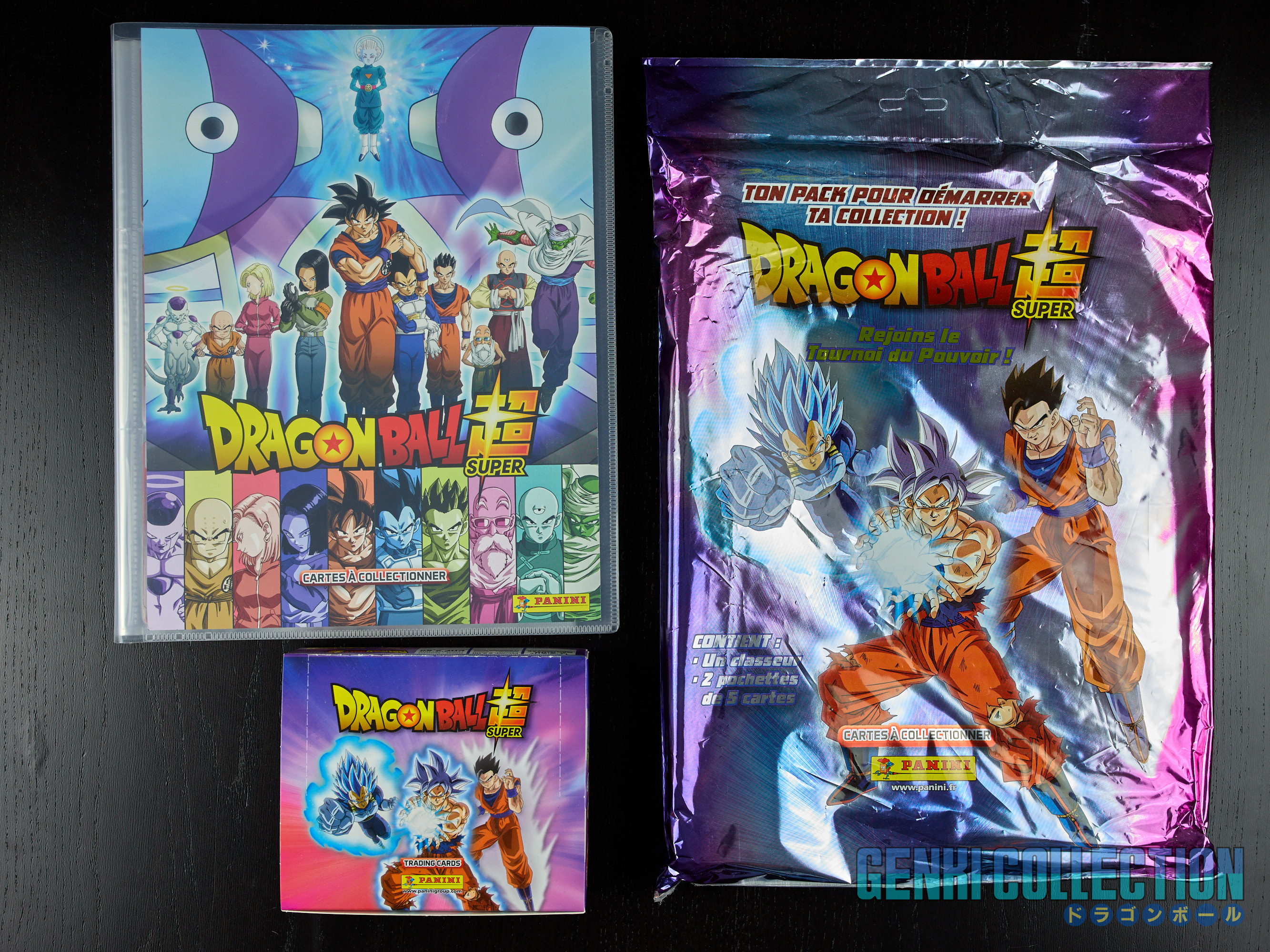 Full set 180 Trading Cards PANINI DRAGON BALL SUPER + Kit de démarrage + Display